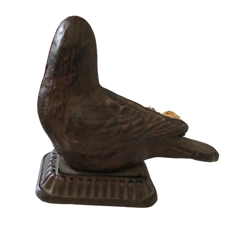 Antique Cast Iron Bird Door Stop Stay Figural Decor Pigeon Dove Bookend Target